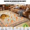 Electric Heated Floor Mat - Waterproof Graphene Area Rug Heater for Indoor Use, Foot Warmer for Office or Home, Ideal for Yoga and Desk Use view 2