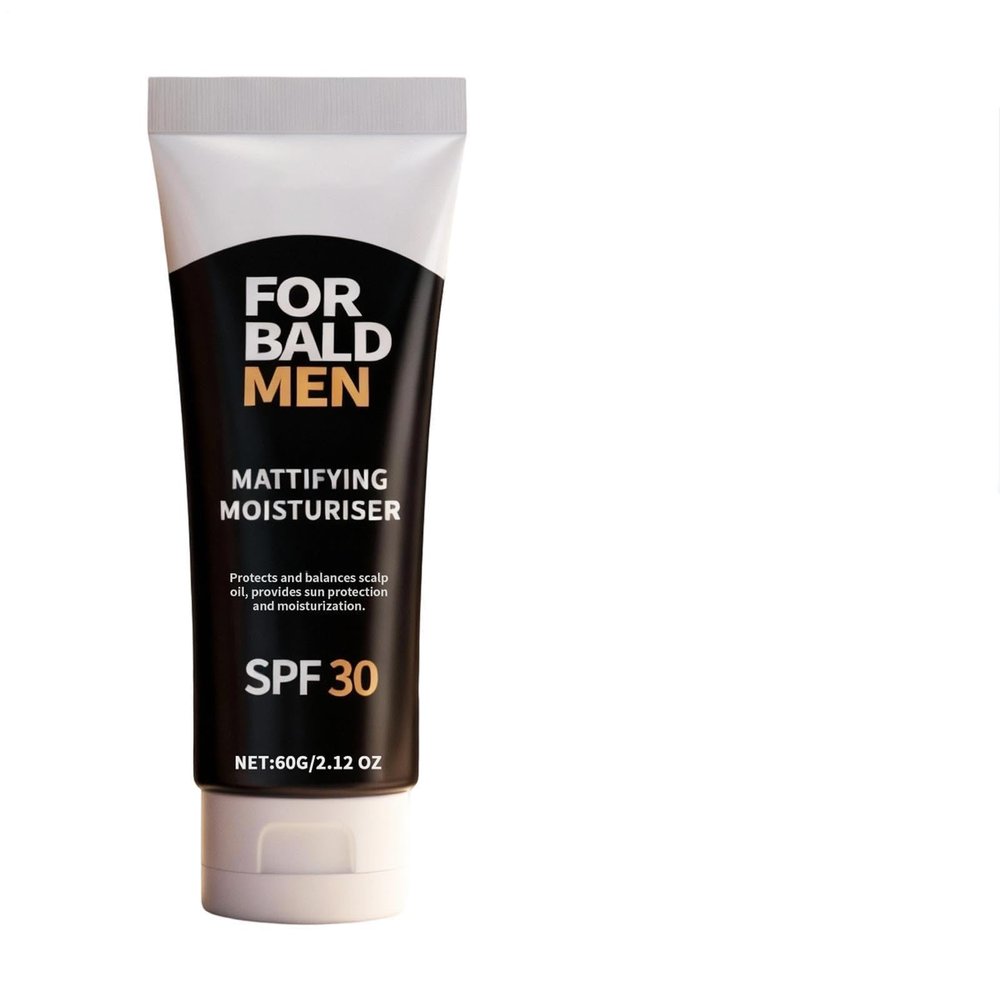 Scalp Care Cream, Mattifying Head Lotion for Dry and Oily with Protection, Soothing Gel Material with Shave Feature, Daily Travel Aftershave, Perfect for Sensitive Skin 2 Year Shelf Life White