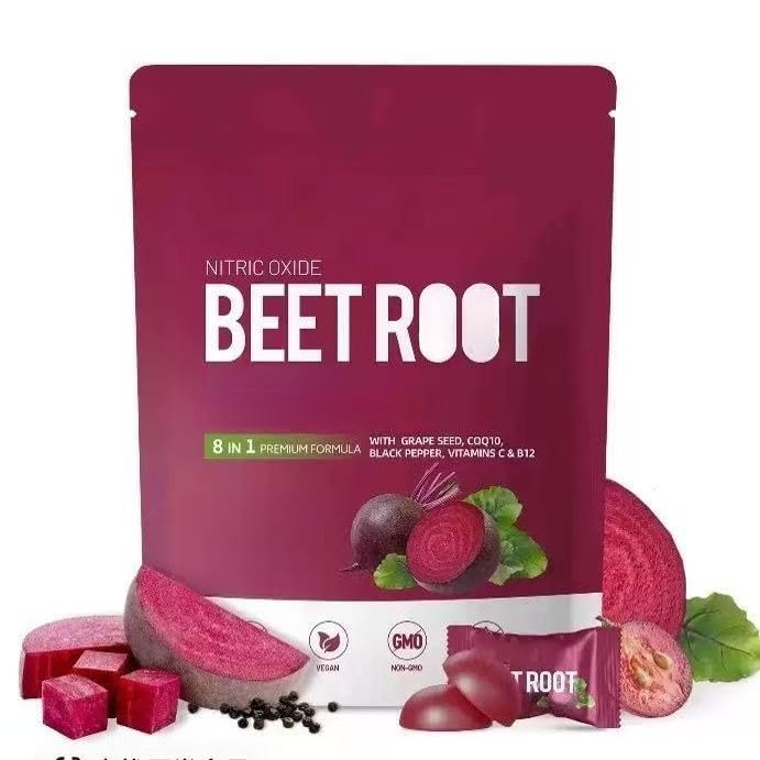 Beetroot Gummies 8-in-1 Premium Energy - With Beetroot Extract - Non-GMO - Vegan