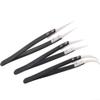 3pcs Non Conductive Ceramic Tweezers Set, Anti-Static Zirconia Tips for Soldering, Heat Resistant Stainless Steel Tools with Straight view 1