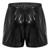 Agoky Men STear Away Shorts Plastic Loungewear Beach Surfing Swimwear Knee Leg Hip Surgical Waterproof Short Pants Black XXL view 4