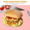 Artibetter 50 Sheets Oil-Proof Food Wrapping Paper with Fresh Pattern Design and Delicate Look, Grease Proof Sandwich and Hamburger Paper Wraps for Picnics and s Lunch Boxes view 3