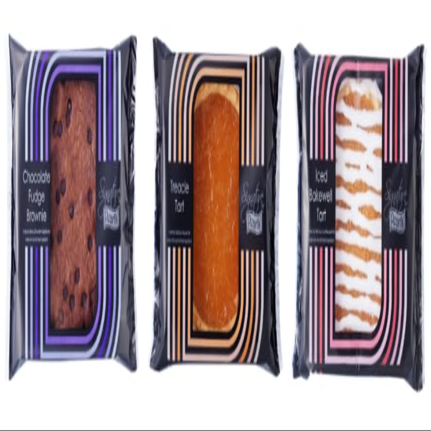 Signature Pearls Assorted Baked Treats, Chocolate Fudge Brownie, Treacle Tart, Iced Bakewell Tart, 3 Items