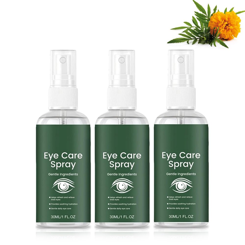 Lutein Eye Care Spray - Refreshing Hydrating Eye Mist with Calendula and Vitamin E | Gentle Ingredients Eye Lid Cleanser for Long-Lasting Relief and Moisturizing, Daily Eyes Care (3PC)