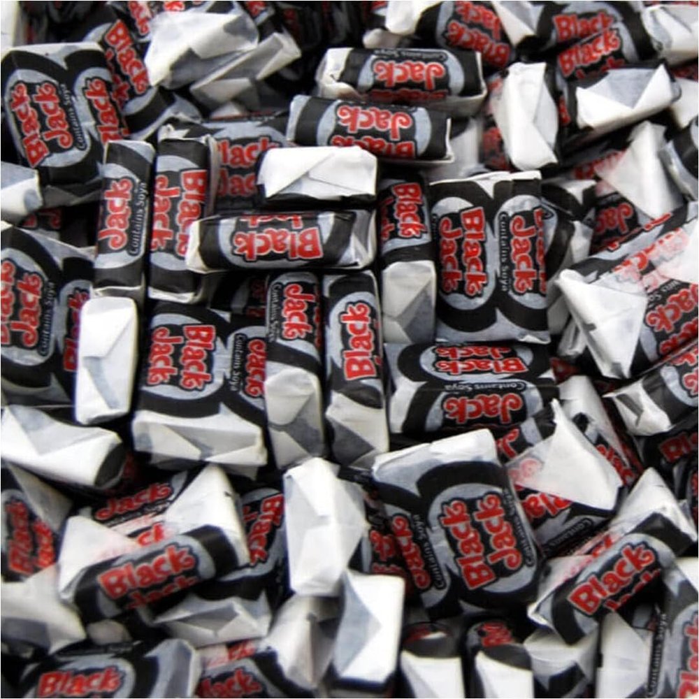 500g Blackjacks Black Jacks Chews Approx. 100 Sweets 1.1lb Pick and Mix Aniseed Chew Birthday Present Fathers Day Gift