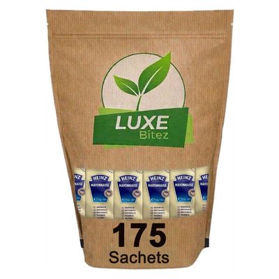 Mayonnaise Sauce Individual Sachets - Single Serve Portions Sachets - Compatible for Heinz By Luxe Bitez | Pack of 175