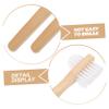CHILDWEET 8pcs Denture Brush for Cleaning False Teeth with Double Sided Angled Nylon Heads and Ergonomic Bamboo Handle, for Travel and Home Use view 3