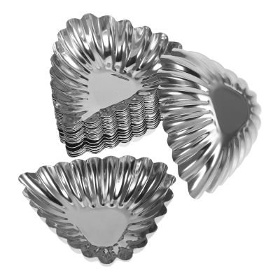 CLISPEED 20pcs Stainless Steel Egg Tart DIY Molds for Cheesecakes and Egg Tarts, Not Easy to Rust and Easy to Clean, for Home Kitchen and Cake Shop Baking