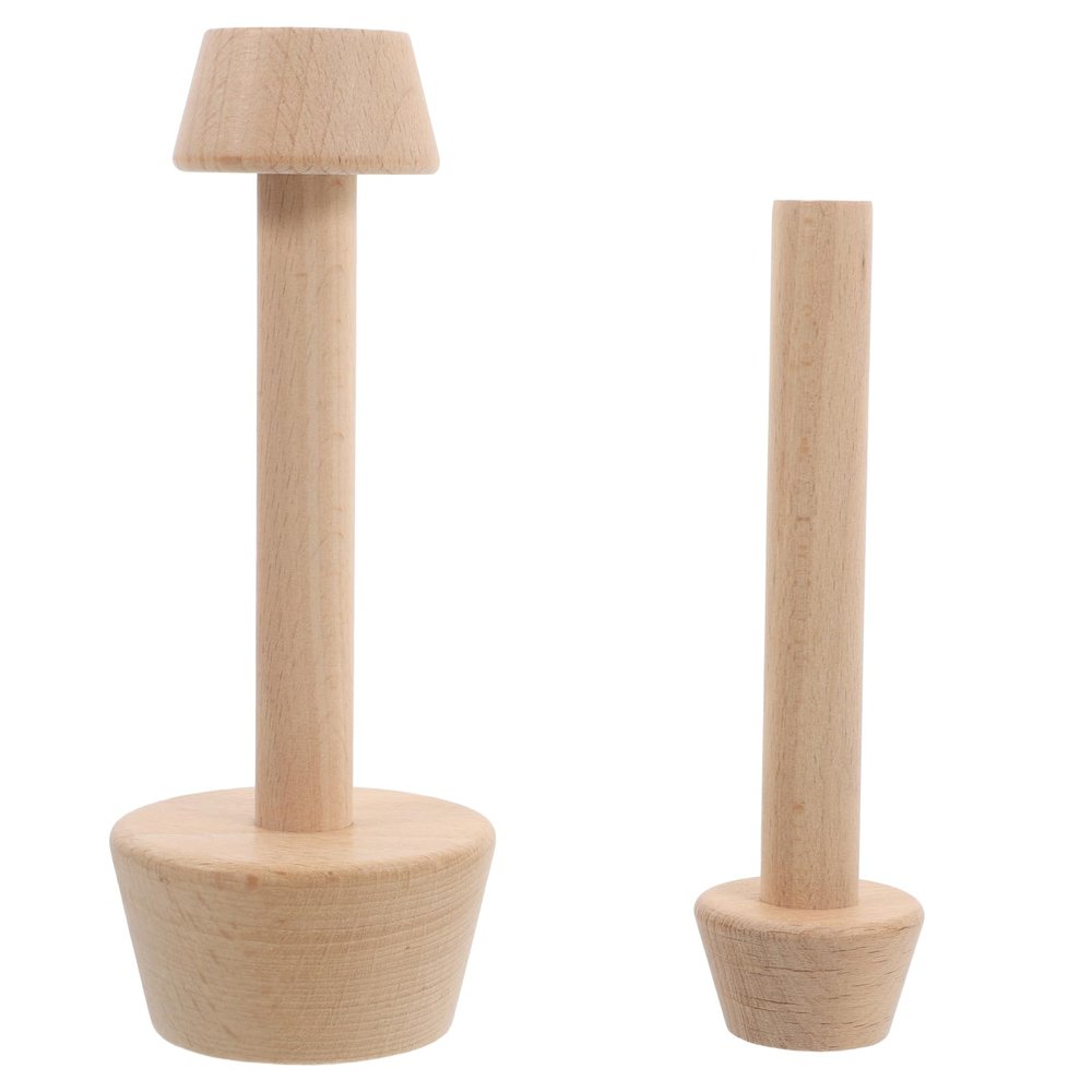 KALLORY 2 Pcs Wooden Egg Tart Mold Baking Tool for Home Kitchens and Restaurants, Beige Colour, Versatile Design to Create Uniform Tart Bases, for Pastry and Dessert Baking