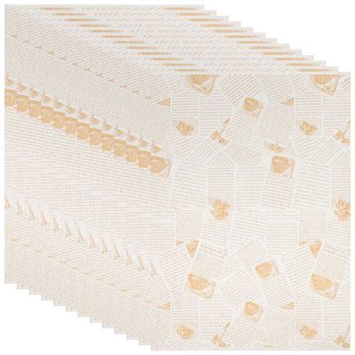 INOOMP 100 Sheets Greaseproof Paper Oil Absorbing Paper Packaging Food Wrapping Material for Cafes and Family Kitchens