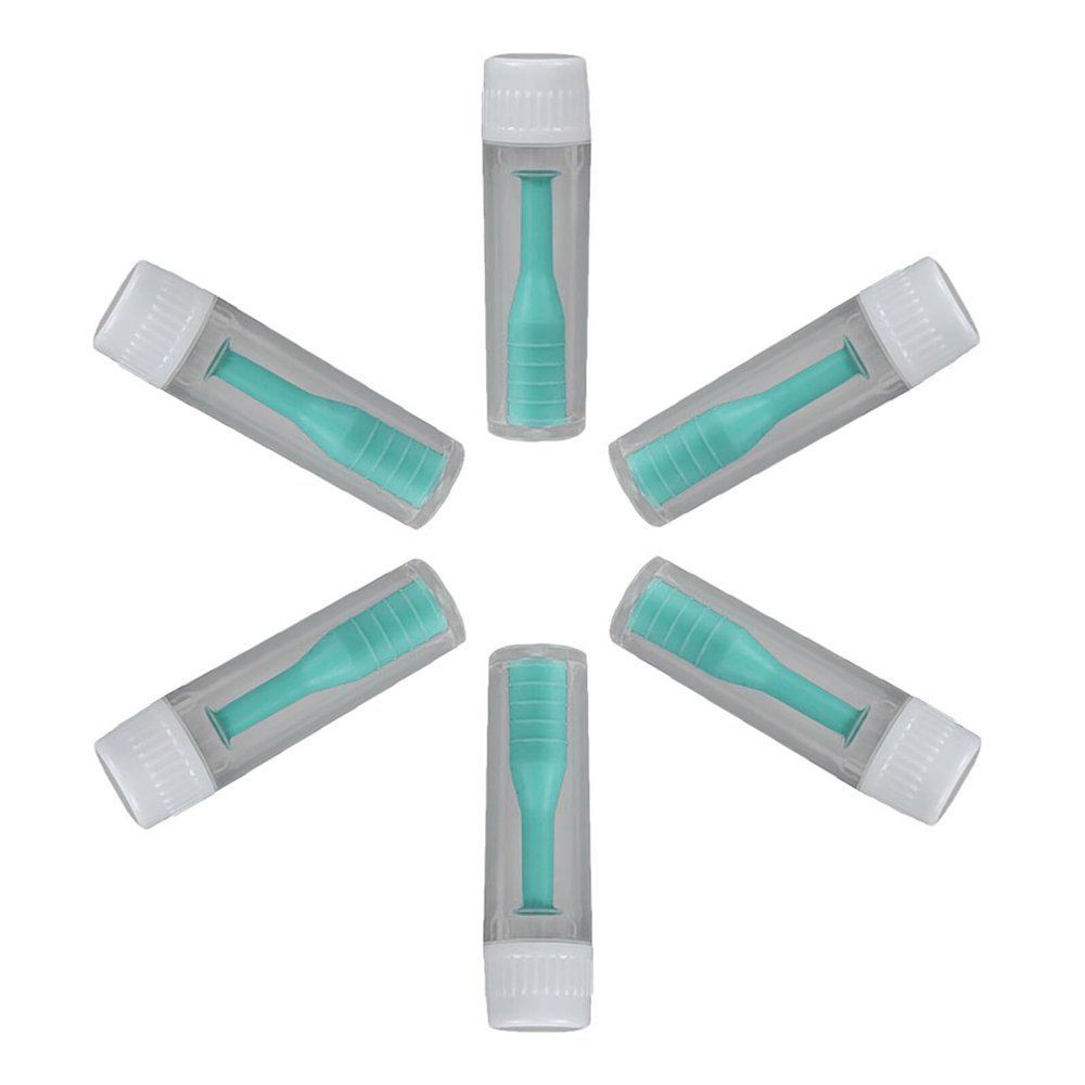 BATHVEVE 6pcs Lens Suction Stick Set with Bottle, Lightweight Portable Abs Contact Lens Inserter Remover Tools, Green Colour, for Travelling and Holiday Use
