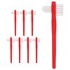 Abaodam 8pcs Double Heads Denture Brush with Dual Head Design and Soft Nylon Bristles for Cleaning Interdental Spaces, Portable Size False Teeth Cleaner for Daily Oral Care view 1
