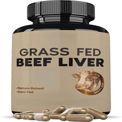 Grass-Fed Beef Liver Complex-Supports Elderly Peoples Healthy Joints, Teeth, Hair|Get Daily Nutritional NeedConsistent Vitality