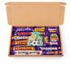 Chocolate Gift Hamper Treat for Boys & GirlsAssorted Chocolates, Goodie Bag, Stickers, Charms & Motivational Card Birthday Party Sweet Gift Box (Blue Goodie Bag, Medium Box, You Are Amazing Card)