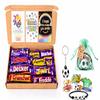 Chocolate Gift Hamper Treat for Boys & GirlsAssorted Chocolates, Goodie Bag, Stickers, Charms & Motivational Card Birthday Party Sweet Gift Box (Blue Goodie Bag, Medium Box, You Are Amazing Card) view 2