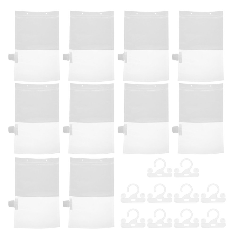 CATIEBYE Reusable Moisture Absorber Hanging Bag with Small Plastic Hooks for Clothes and Valuables, Absorb Excess Moisture and Humidity Control in Bedroom and Dormitories