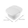 HOMOCONO Portable Foldable Foot Bath Tub White with Lid and Foot Massager Easy to Clean Pp Wash Basin for Home Use Compact Design Can Be Easily Stored into Suitcase for Relaxation view 2