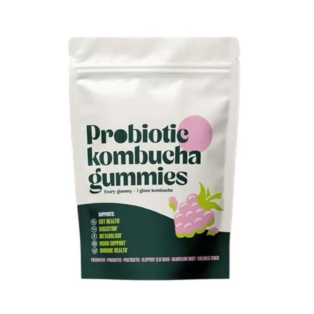 Kombucha Gummy - Probiotics for Women and MenPrebiotics, PostbioticsDigestive & Gut Health SupportDaily Balance, Bloating ComfortVegan, Non-GMO