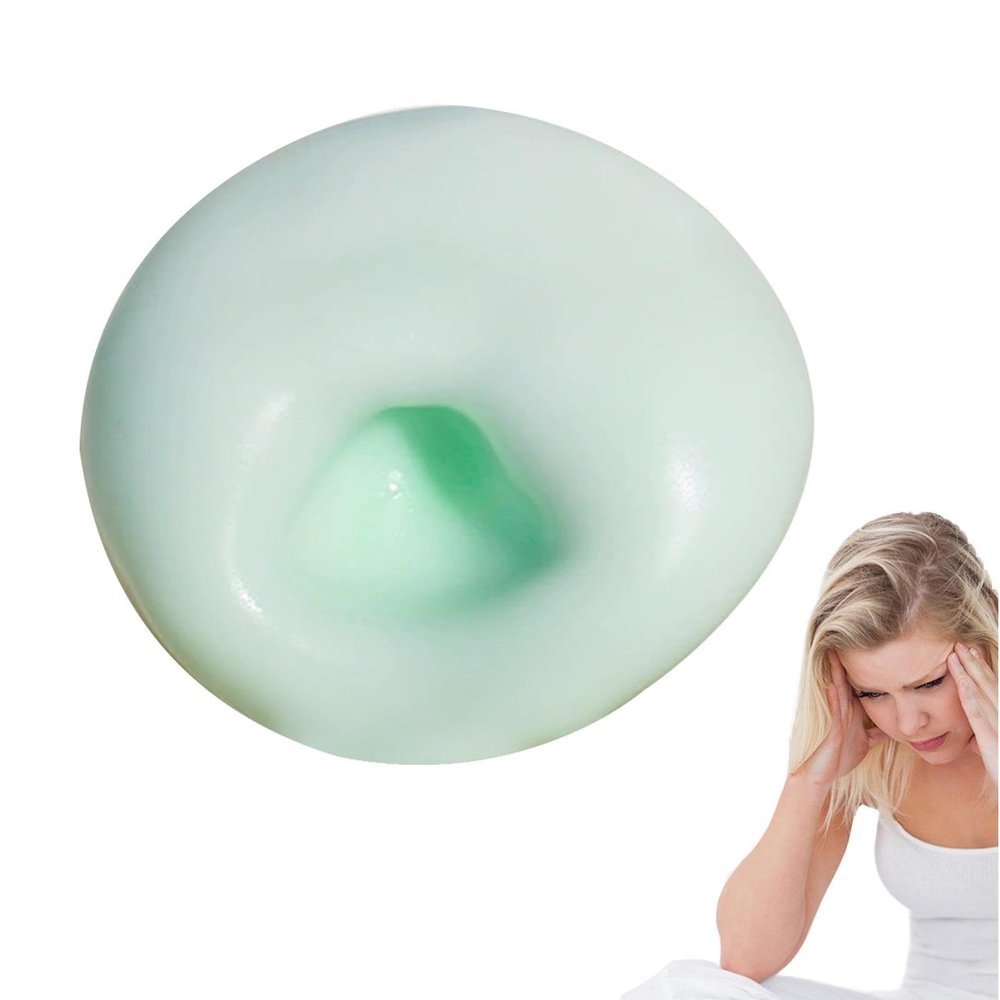2.36 Inches Sand Glutinous Stres Ball PP Stress Relief Sand Ball Green Slow Rising Hand Stress Balls for Office, Home, Travel