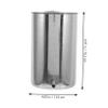 BCOATH Hanging Bucket Sturdy Ergonomic Design Metal Bucket 1000ml Capacity Stainless Steel Simple Design for Home Cleansing and Use view 2