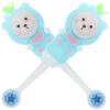 Alasum Toothbrush Set Safe Manual Toothbrush with Soft Silicone Bristles 2pcs and Cute Bear Shape for Aged 0-9, for Daily Oral Care view 1