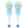 ROMISBABA Soft Silicone Toothbrushes Bear Shape Manual Toothbrushes 2pcs with Gentle Care for Teeth and Gums Suitable view 1