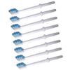 Cabilock Replacement Brush Compatible Oral Irrigator Accessories 8pcs for Oral Irrigator, White Abs Material, Designed to Clean Shadow Zone between Teeth below Gumline view 1