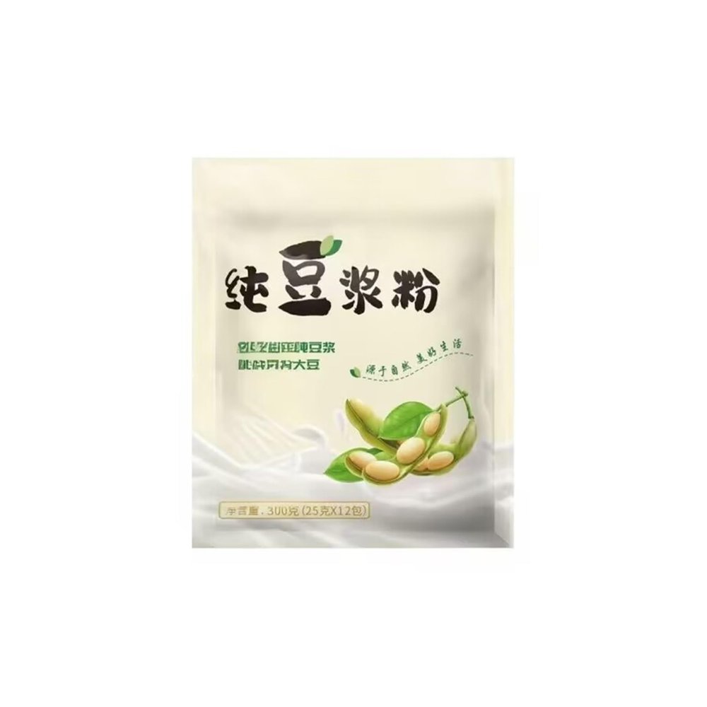 Pure Soy Milk Powder 300g (25g*12 Packets) Individually Packaged, Ready To Drink Instantly, Rich Soy Flavor(2pcs)