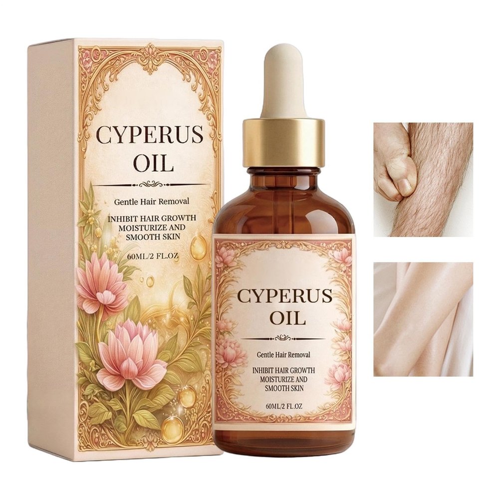 Hair Remover Oil,60ml Natural Care Inhibitor Solution - Hair Removal Oil for Women - for Bikini Face Facial Area Skin Body Beauty Care Men
