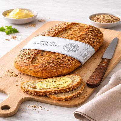 Fakhri Finest Seeded Sourdough Loaf 800g Stonebaked Bread Ideal for Sandwiches Meals