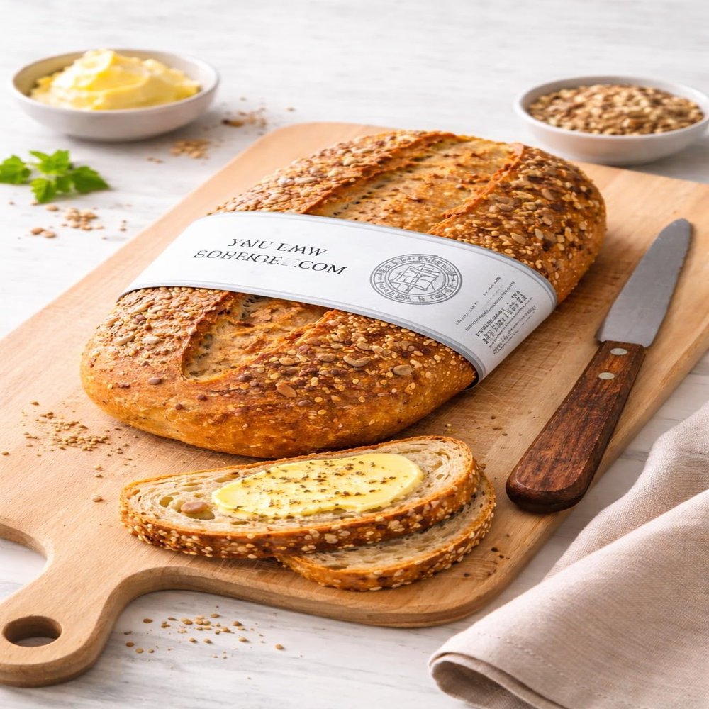 Fakhri Finest Seeded Sourdough Loaf 800g Stonebaked Bread Ideal for Sandwiches Meals