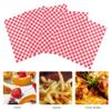 RUNROTOO 50 Sheets Multi-Function French Fries Paper Food Wrapping Paper Sheets Pink Greaseproof Lightweight Food Wrap for Parties and Bakeries view 3