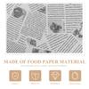 FUNNETOYU Food Basket Liners Waterproof Sandwich Wrapping Paper 100pcs Greaseproof Paper Sheets for Fried Chicken Wings and Sandwiches for Parties and Weddings view 3