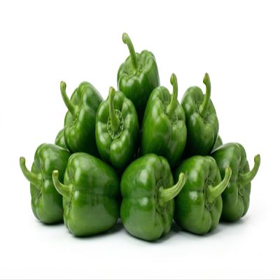 Fresh Green Bell Peppers, Whole, Premium Quality, 1Kg (4-5 pcs)