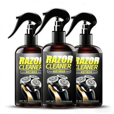 260ml Razor Cleaning Liquid Compatible With Panasonic, Compatible With Braun, Compatible With Philips, Suitable For Razors Of All Brands(3 pcs)