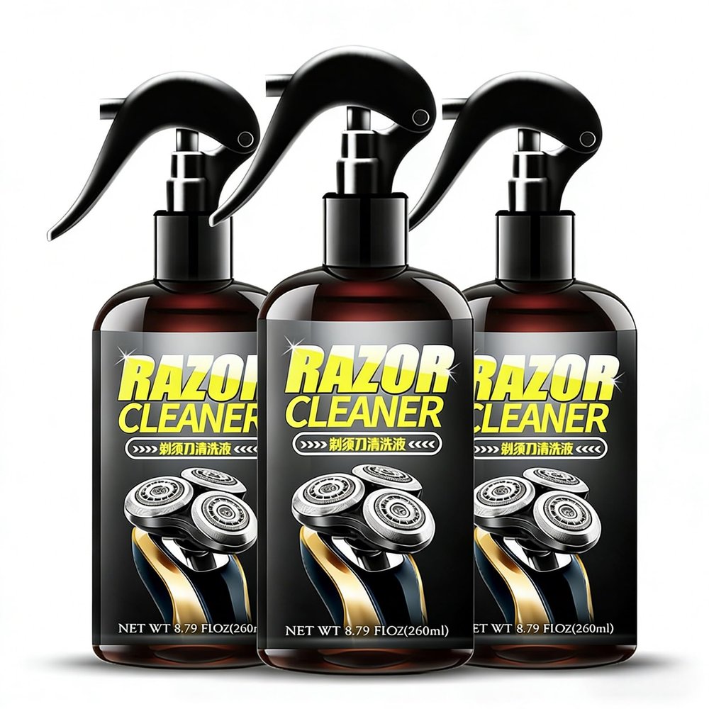 260ml Razor Cleaning Liquid Compatible With Panasonic, Compatible With Braun, Compatible With Philips, Suitable For Razors Of All Brands(3 pcs)