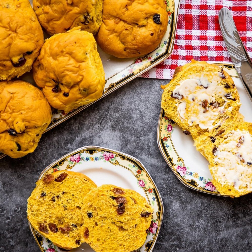 Prima Bakeries Cornish Saffron Buns, Pack of 4