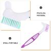 HEALEEP Denture Brush for Effective Denture Care 2pcs for Cleaning with Double-Sided Brush Design, Easy and Thorough Cleaning, Pp and Nylon Material, Style view 3