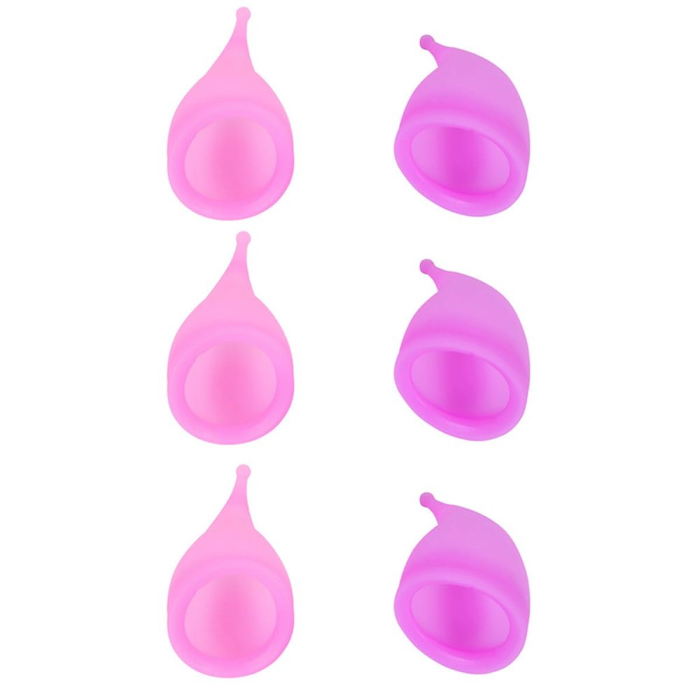 Alipis Silicone Menstrual Cups 6pcs Leakproof 30ml Capacity for Women High Temperature Resistance Soft Reusable Period Products Suitable for Swimming and Sleeping Overnight