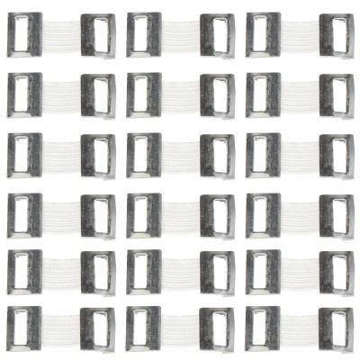 Baluue 100pcs Aluminum Elastic Buckles for Bandage Hook Tape Buttons and Clips for Waist Wrap and Sports Tape Strapping