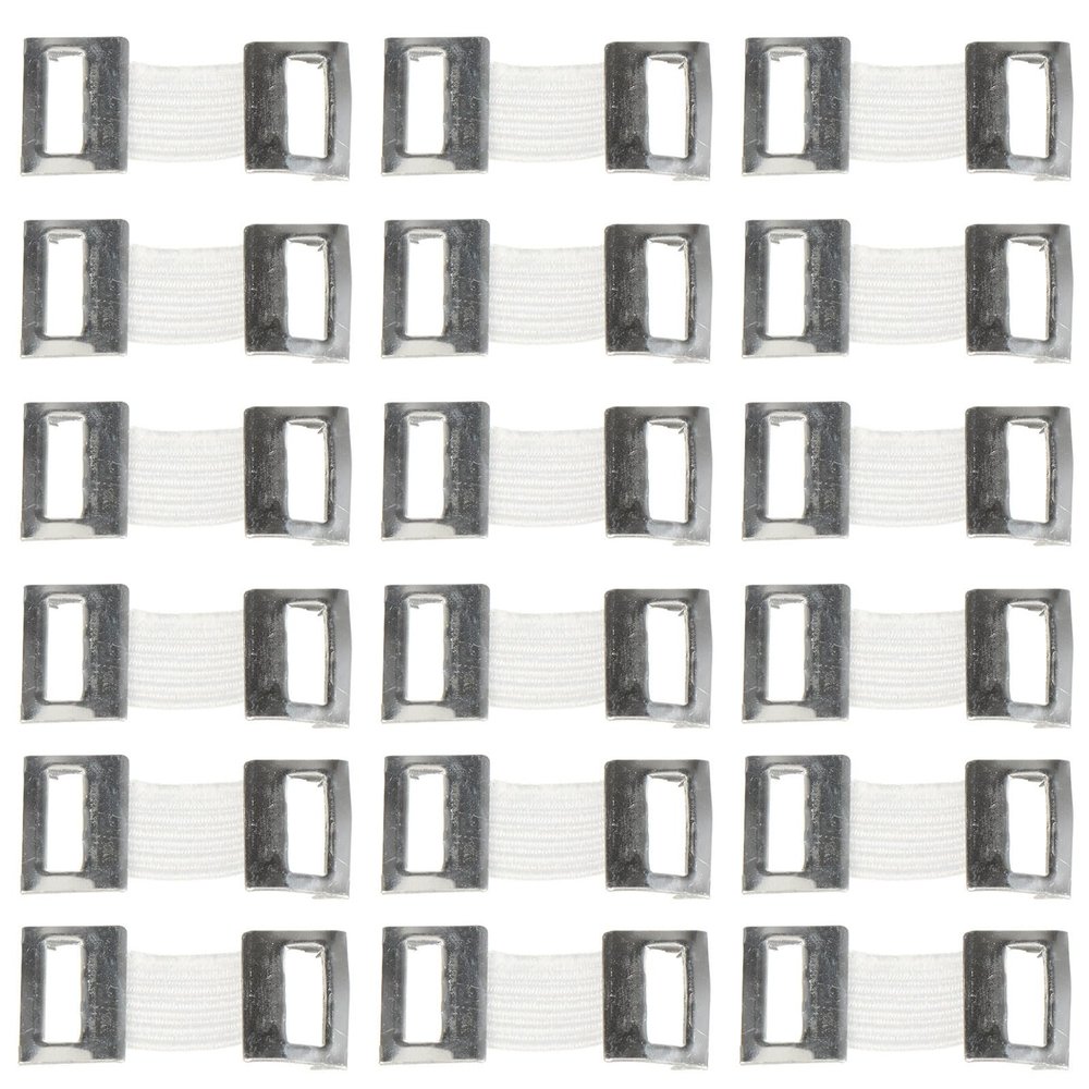 Baluue 100pcs Aluminum Elastic Buckles for Bandage Hook Tape Buttons and Clips for Waist Wrap and Sports Tape Strapping