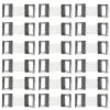 Baluue 100pcs Aluminum Elastic Buckles for Bandage Hook Tape Buttons and Clips for Waist Wrap and Sports Tape Strapping view 1