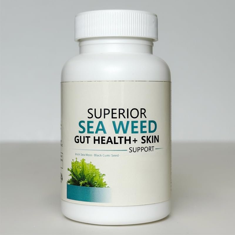 Organic Irish Sea Moss, Raw Wildcrafted Sea moss, Non-GMO, Gluten-Free, Vegan, for Overall Health & Daily Support
