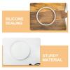 Mikikit Leakproof Bento Lunch Box Silicone Gasket Seal Replacement Ring Heat Resistant Microwave Safe White Kitchen Accessory for Food Jar and Salad Container view 3