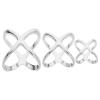 Beavorty Stainless Steel X Shaped Scarf Clip Buckles 3Pcs Silver for Bandanas and Pleated Scarves Versatile Use