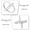 Beavorty Stainless Steel X Shaped Scarf Clip Buckles 3Pcs Silver for Bandanas and Pleated Scarves Versatile Use view 3