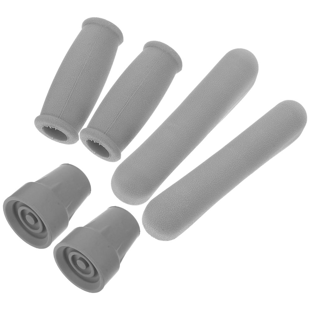PACKOVE Rubber Forearm Crutch Pads Soft Comfortable Accessories and Non-Slip Tips 6pcs Providing Stability and Support Aluminum Crutches Patients and Rehabilitators