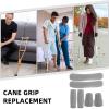 PACKOVE Rubber Forearm Crutch Pads Soft Comfortable Accessories and Non-Slip Tips 6pcs Providing Stability and Support Aluminum Crutches Patients and Rehabilitators view 3