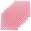 DONFAMDS Greaseproof Baking Paper Pads Food Safe 200pcs Red Checkered Multi-Functional Paper Liner for Kitchen and Baking Use for Pizza, Snacks, and Fries view 1