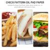 DONFAMDS Greaseproof Baking Paper Pads Food Safe 200pcs Red Checkered Multi-Functional Paper Liner for Kitchen and Baking Use for Pizza, Snacks, and Fries view 3